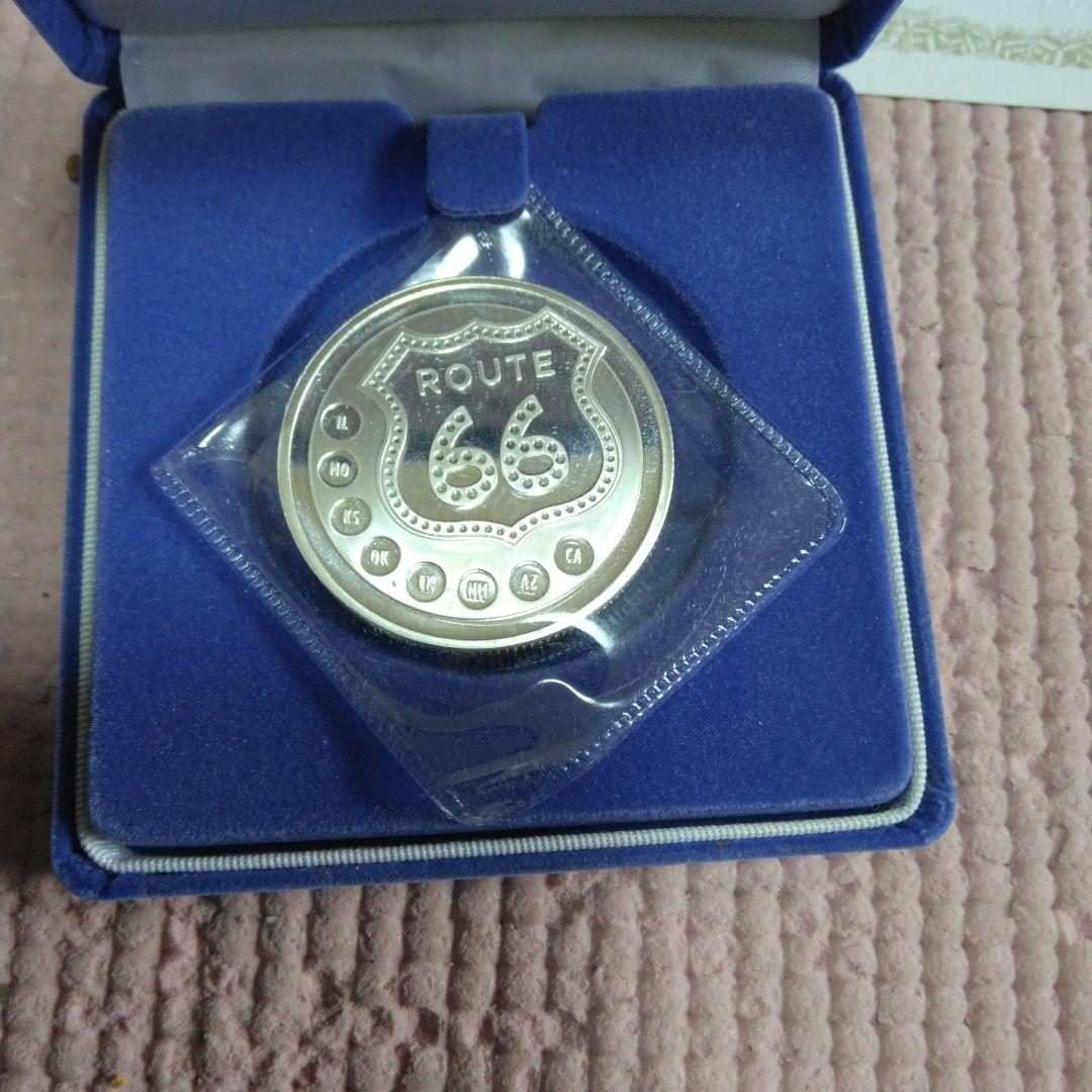 アメリカROUTE６６ハイウエイ純銀１オンスメダル