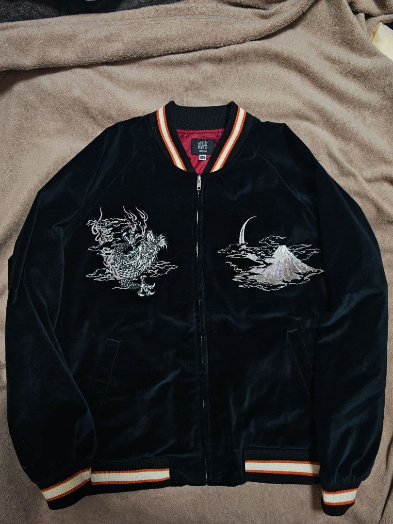 美品 別珍 龍 OBORO 日本限定 スカジャン ベロア vintage