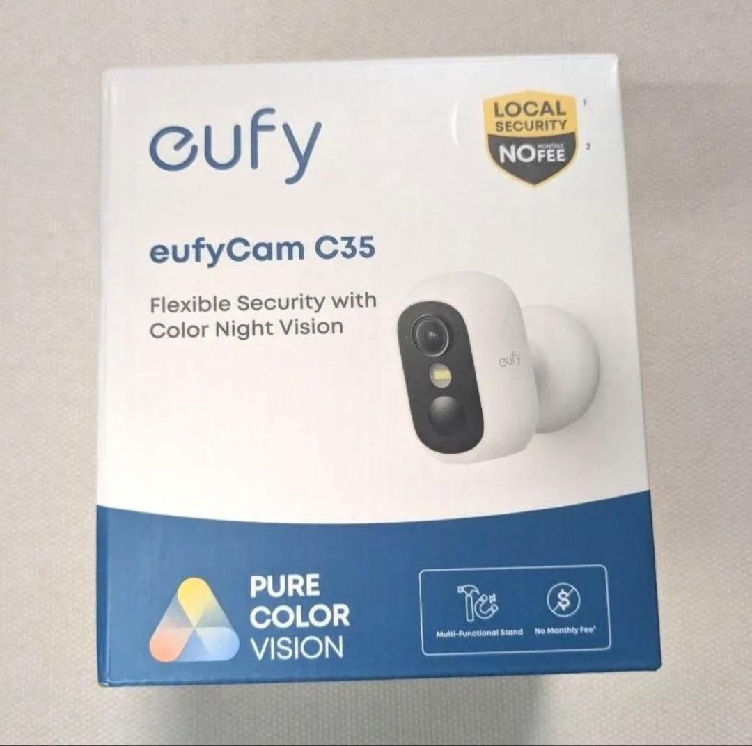 ◎Anker Eufy eufyCam C35 ホワイト防犯カメラ バッテリー付