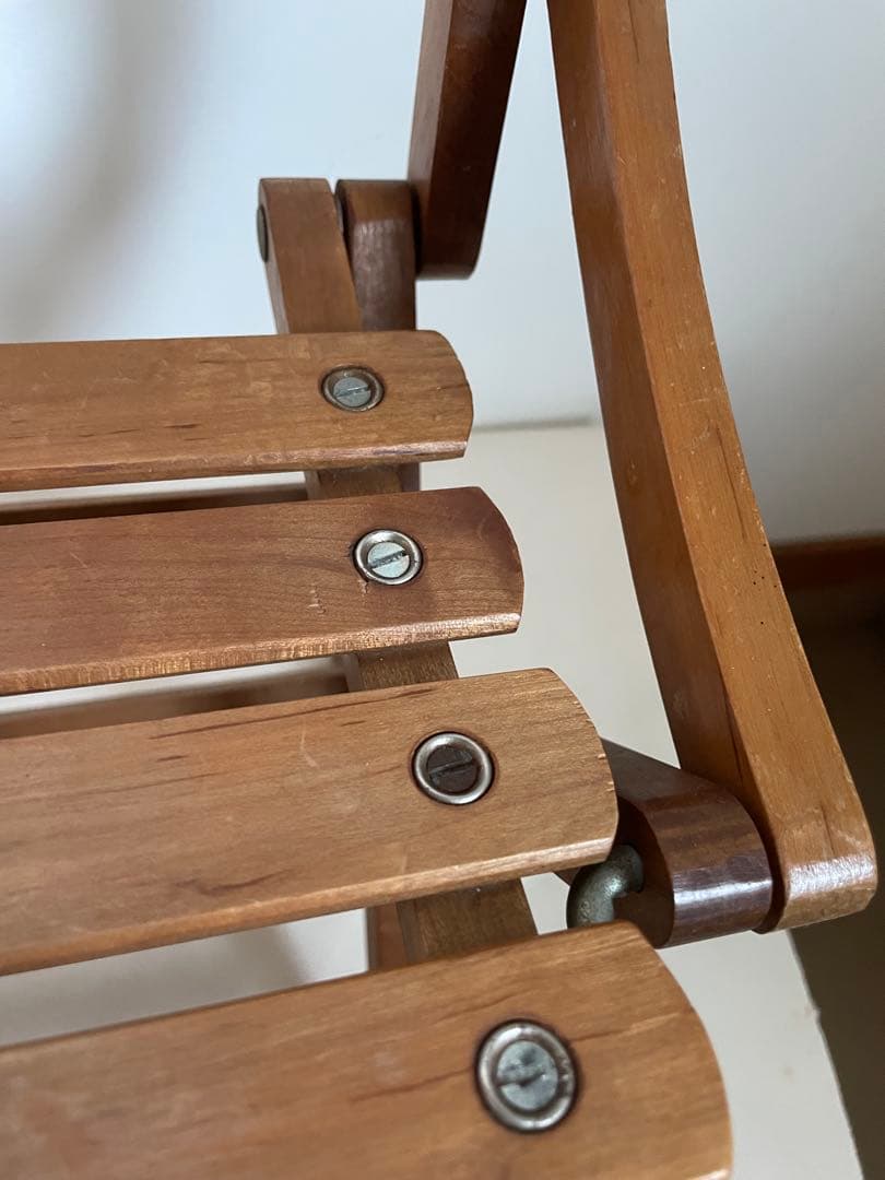 古道具　月光荘　木製　折りたたみ椅子