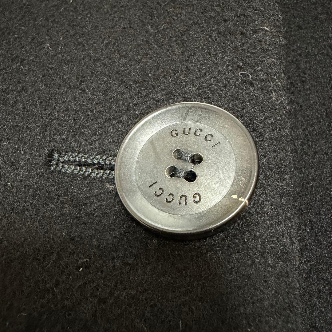 GUCCI チェスターコート ウール 38 レディース 黒