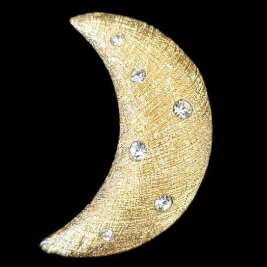 Christian Dior ブローチ ゴールド 月 三日月 ヴィンテージ