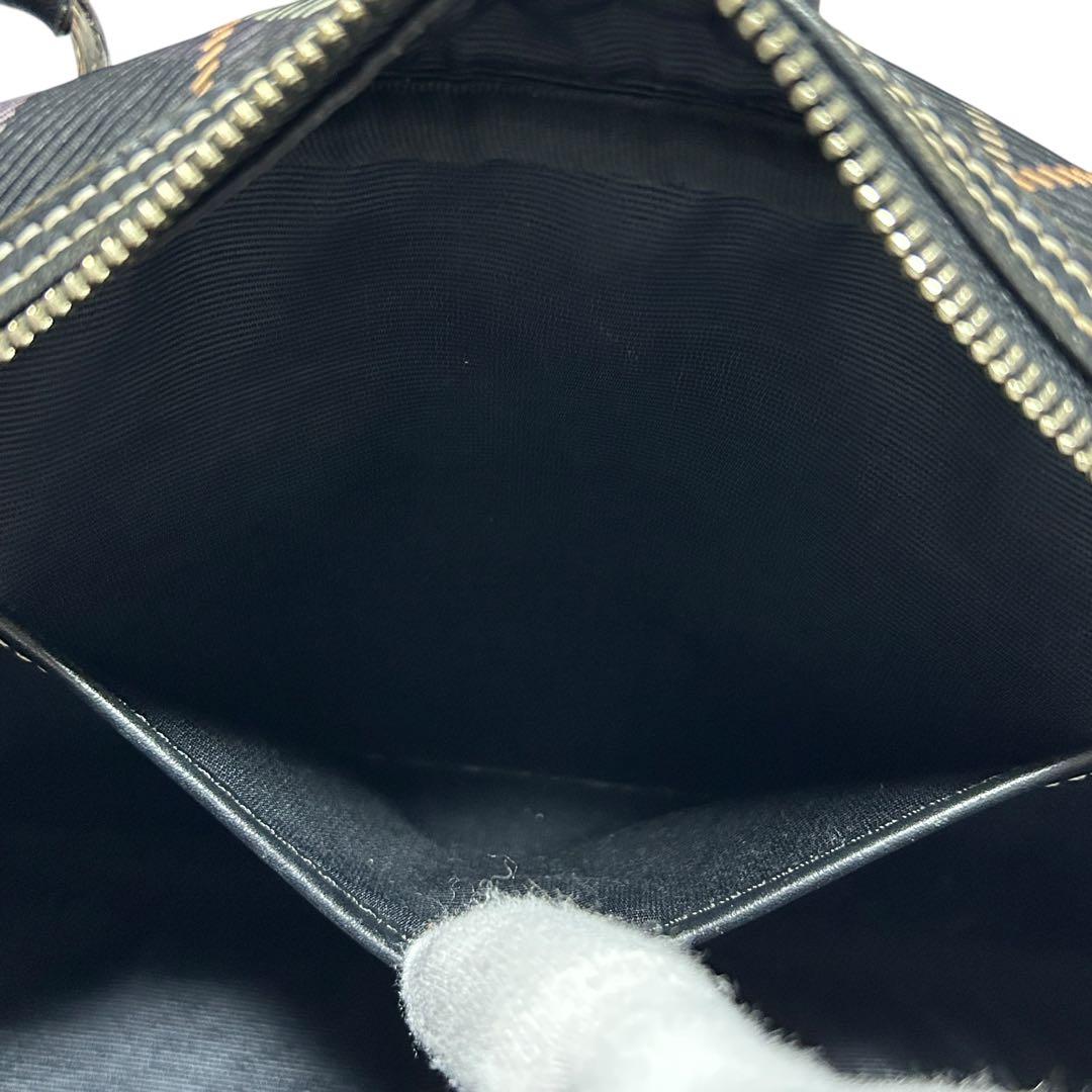 【バーバリーブルーレーベル】 ノバチェック柄 ボストンバッグ 牛革