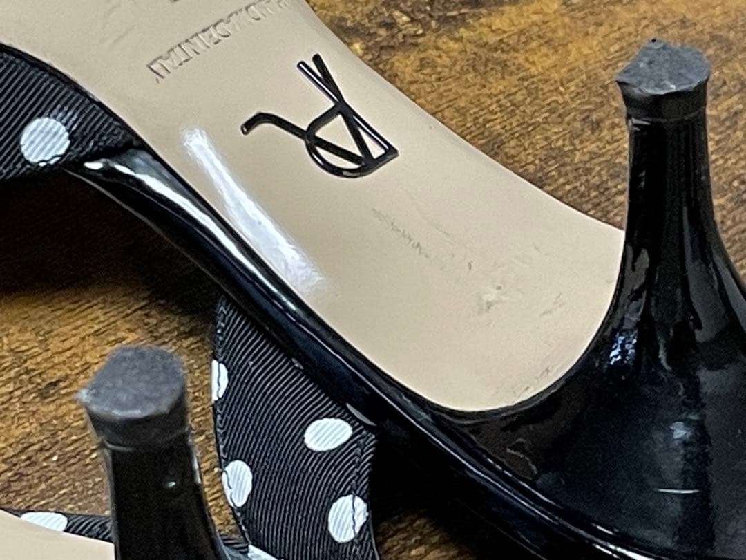 【可愛い】PAUL ANDREW 水玉　ネイビー　37