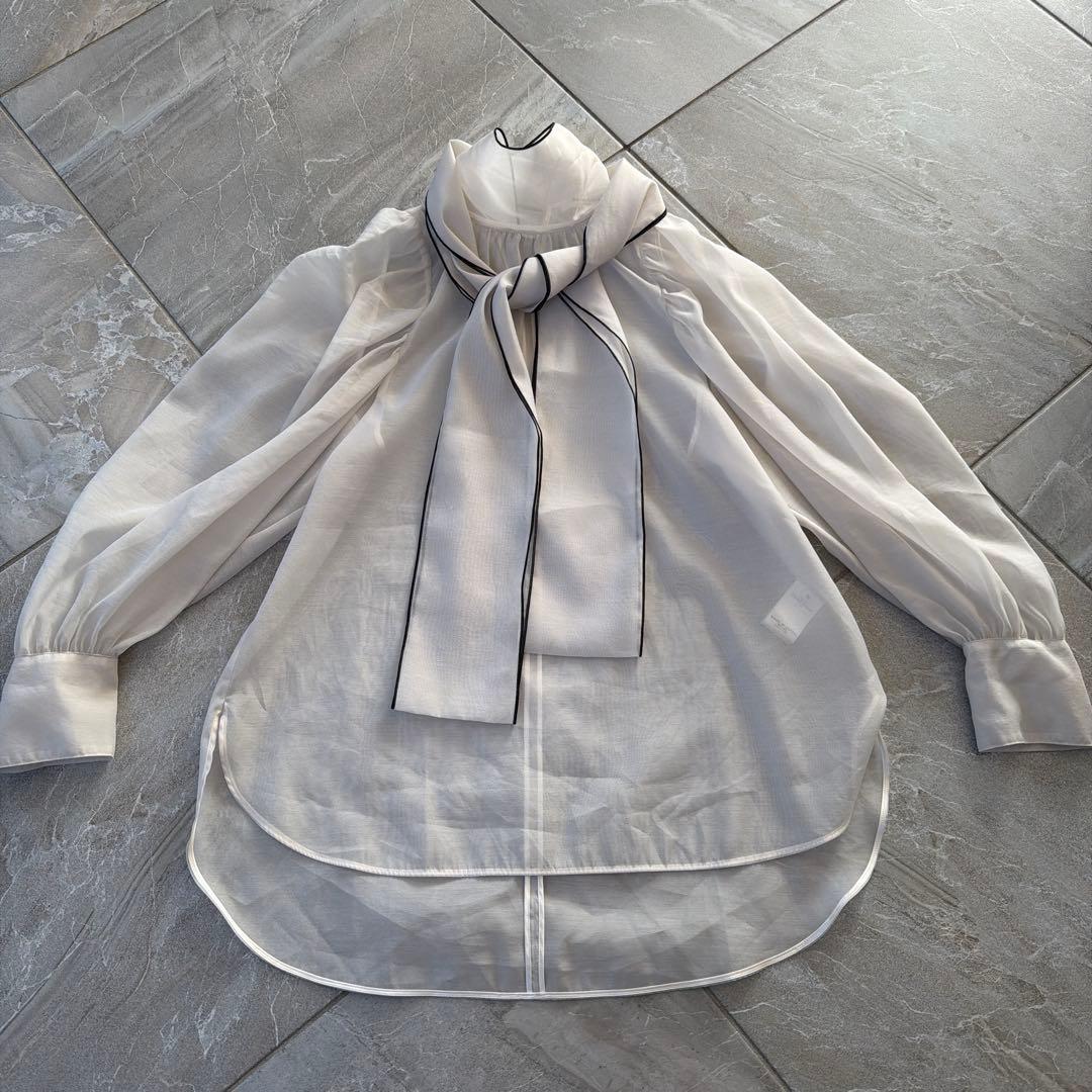 サムライク！【美品】ビームス　オーガンジー リボンブラウス　セレモニー