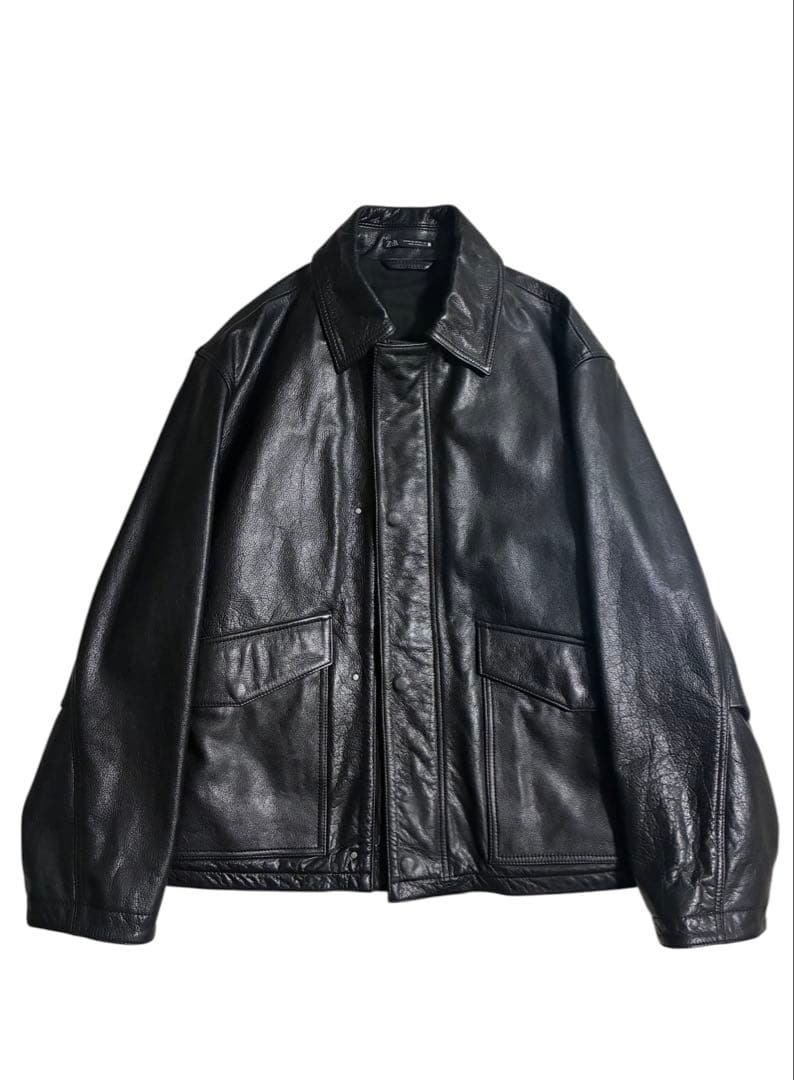 ZARA バッファローレザージャケット サイズM