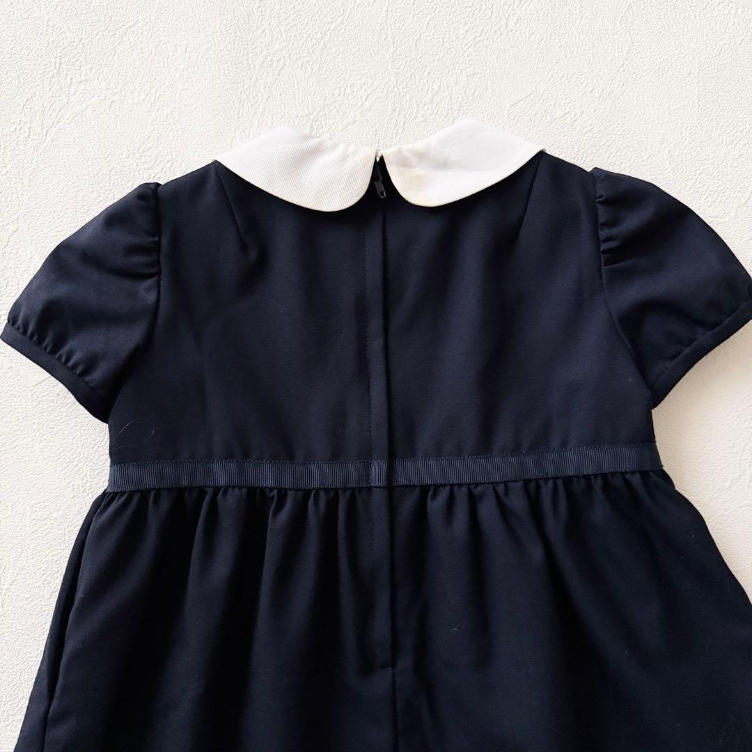 2544Z 訳ありファミリア 現行販売中 刺繍フォーマルワンピース白襟 90cm