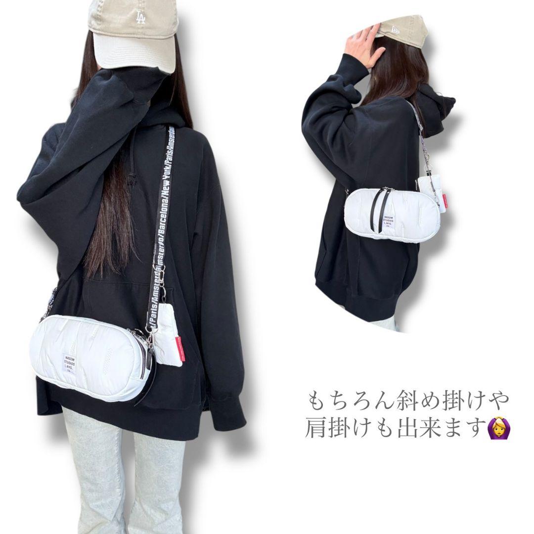QUILTING shoulder bag ポーチ付／White