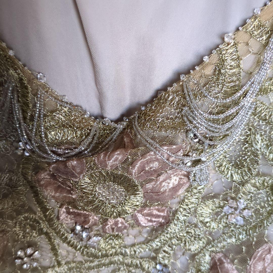 ラルフローレン エレガント ゴールド ビーズ刺繍 キャミソール