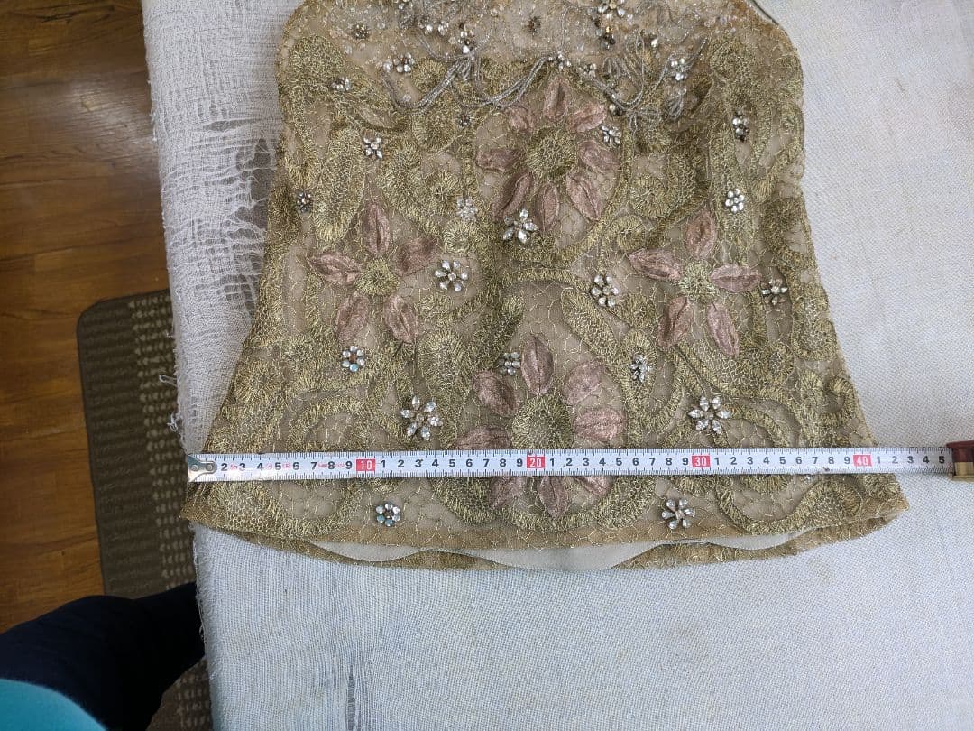 ラルフローレン エレガント ゴールド ビーズ刺繍 キャミソール