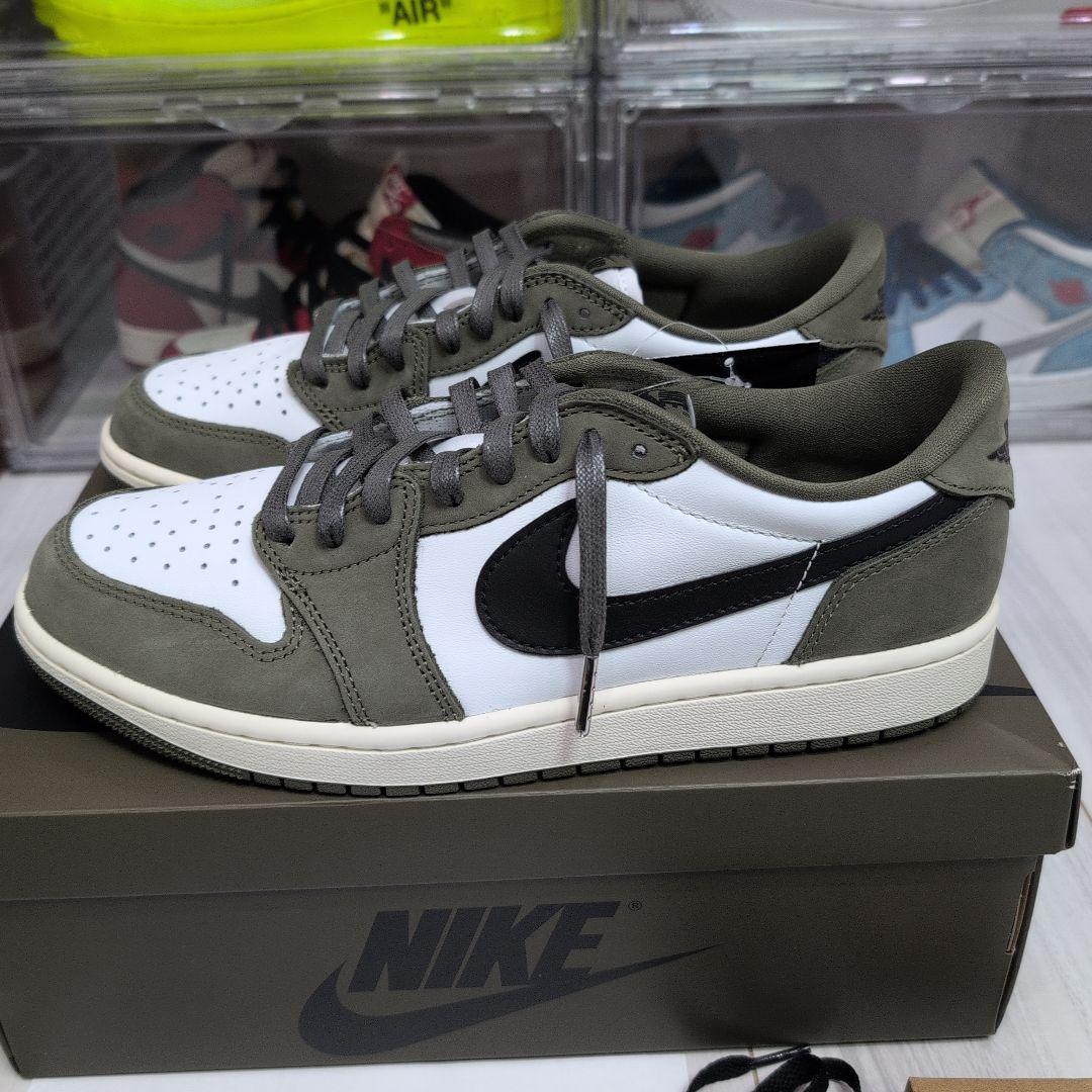 NIKE Air Jordan 1 Low ホワイト/オリーブ　27.5cm