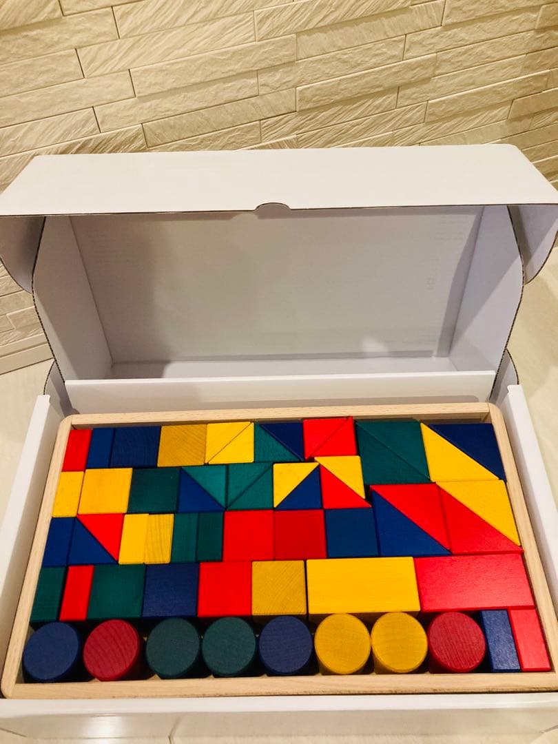 超美品　伸芽会 教材つみきTSUMIKI 木製ブロック