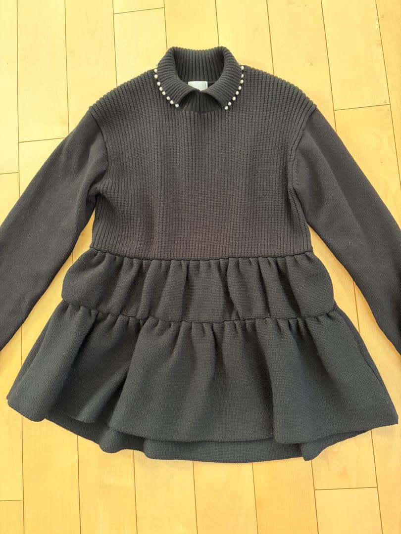 【SONO/ソーノ】ティアードペプラム3D ニットプルオーバー