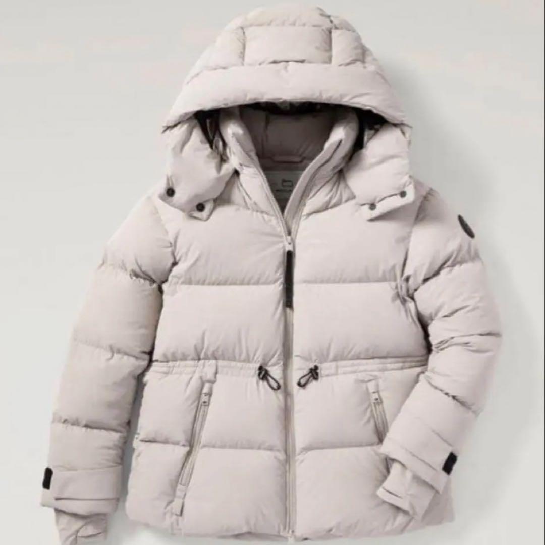 未使用級★WOOLRICH マットストレッチ パファージャケットダウン トープ