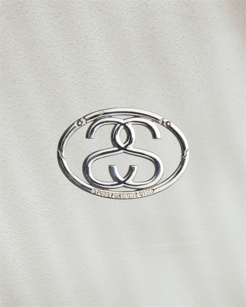 Stussy SS LINK CARABINER Silver カラビナ ⑤