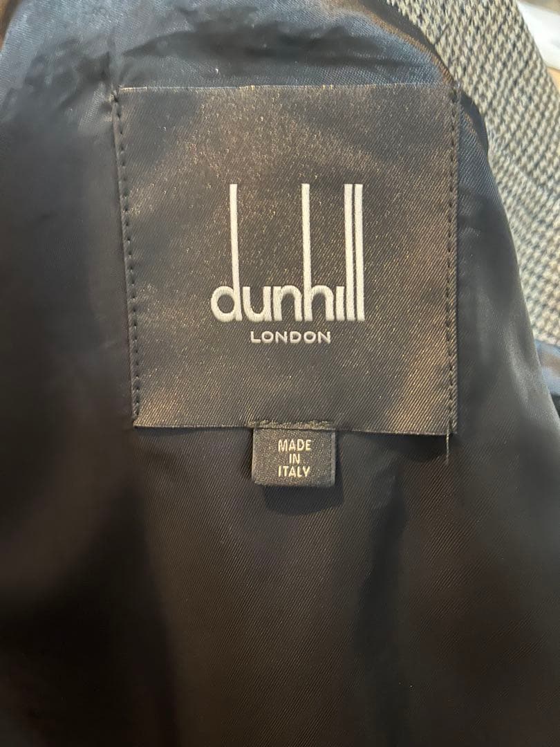 【中古美品】dunhill ブラウン・チェック柄 ジャケット Lサイズ