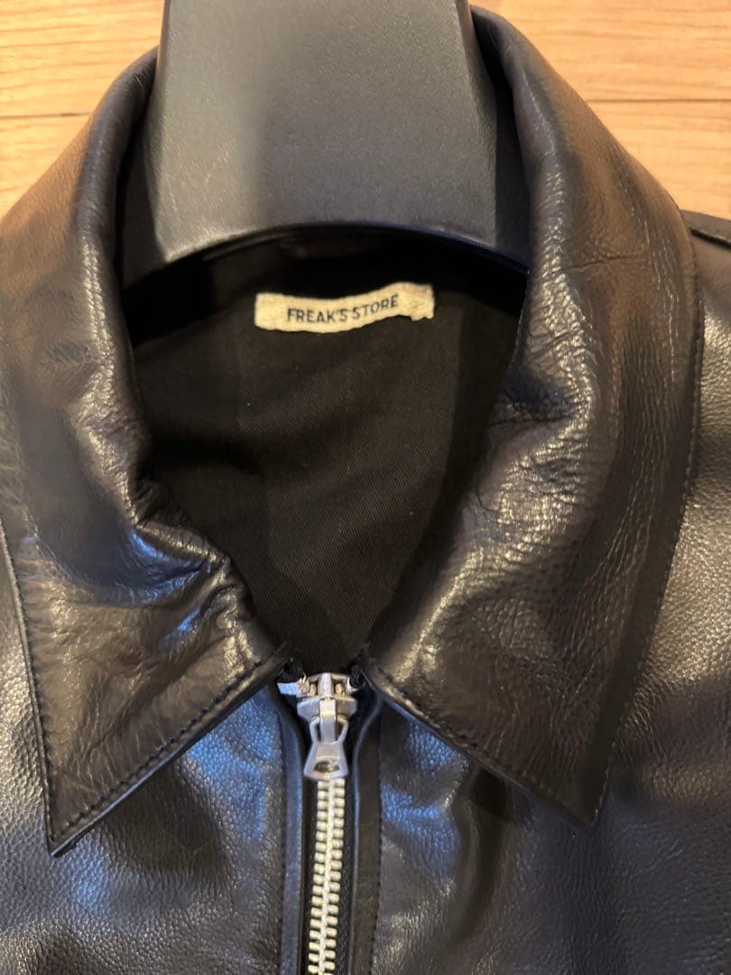 値下完売L画像追加試着のみフリークスストア　シングル ライダースジャケット L