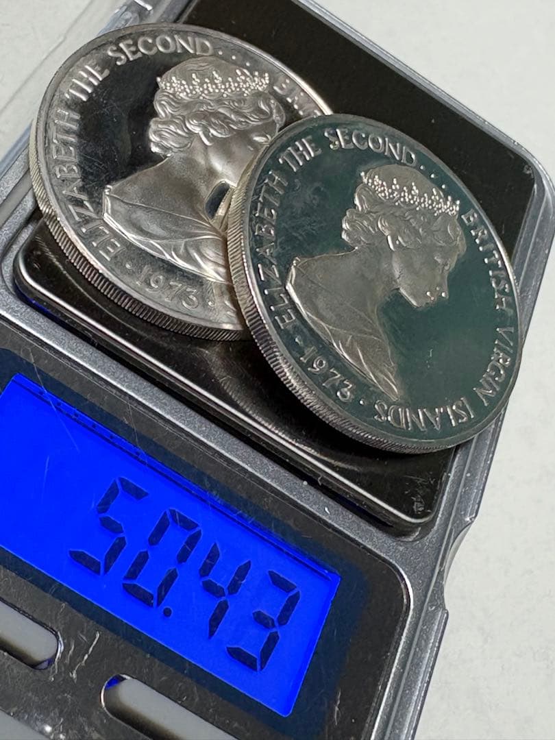 【銀貨保証】ヴァージン諸島 プルーフ貨幣セット 1ドル銀貨　2枚　50.43g