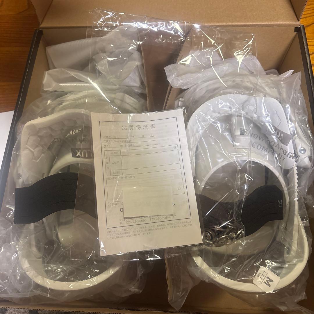 24ー25FLUX ホワイト スノーボードビンディング CV