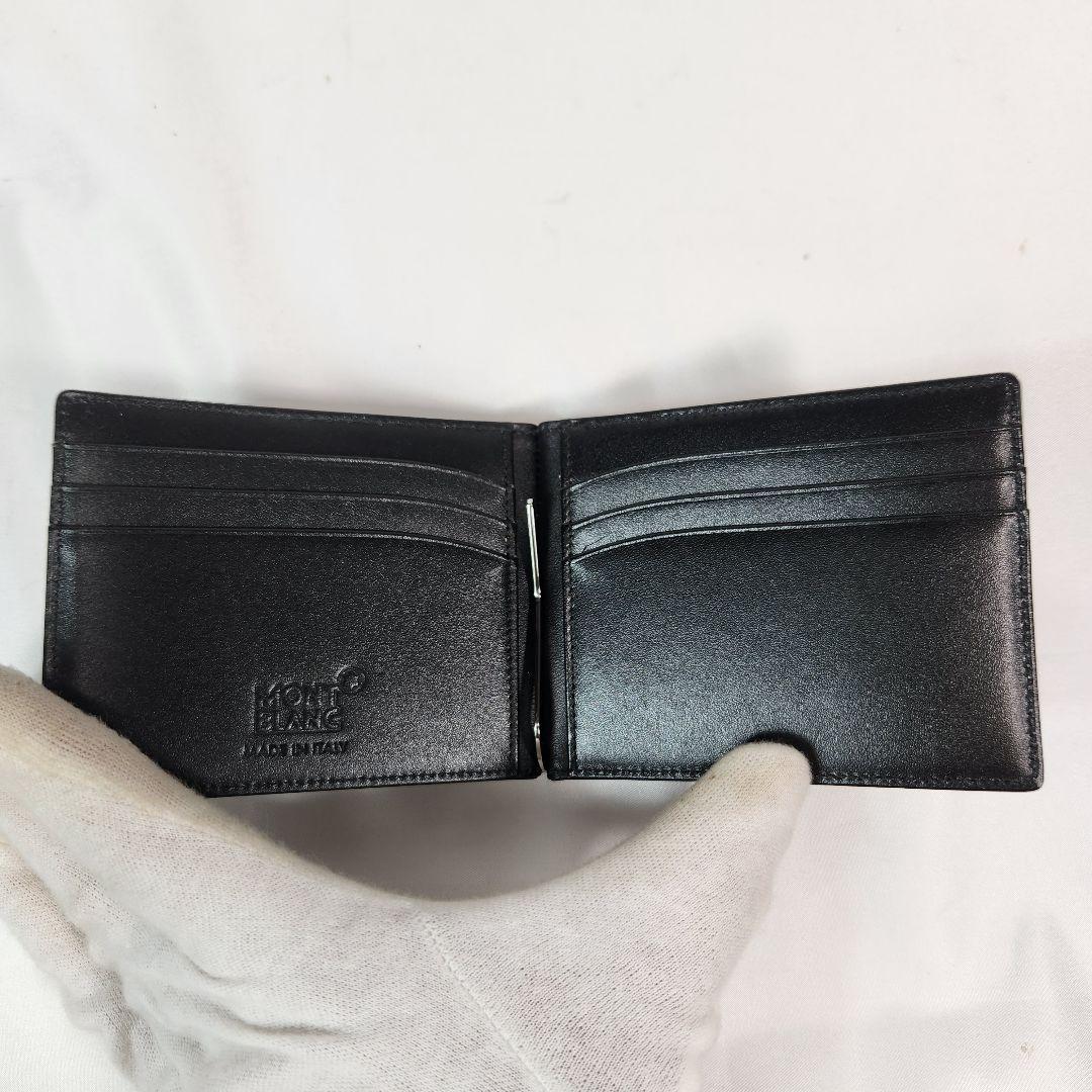 新品✨モンブラン マネークリップ ホワイトスター ブラック レザー