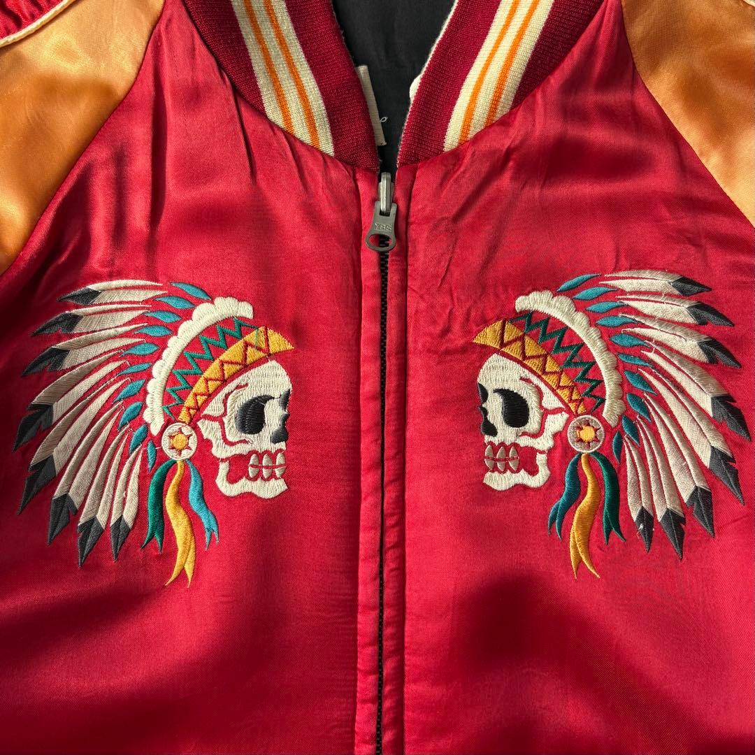 【当時物】PINK DRAGON クリームソーダ イーグル スカル スカジャン