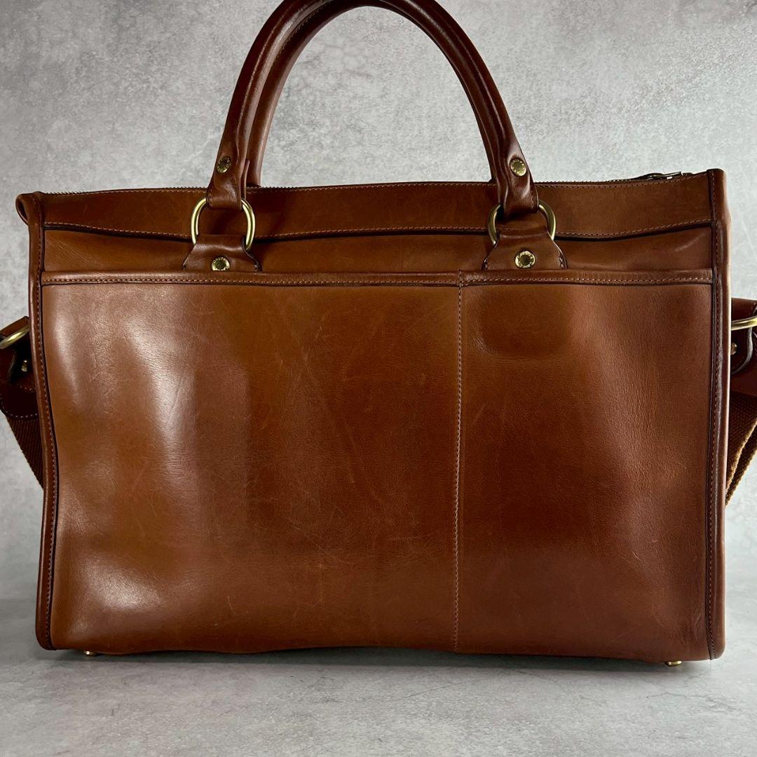 美品！GhurkaグルカNo.5エグザミナーレザービジネスバッグショルダーバッグ