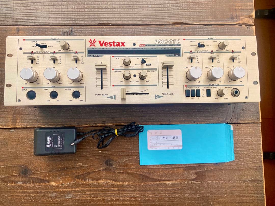Vestax PMC-250 DJミキサー　ゴールド　箱付き　ロータリー