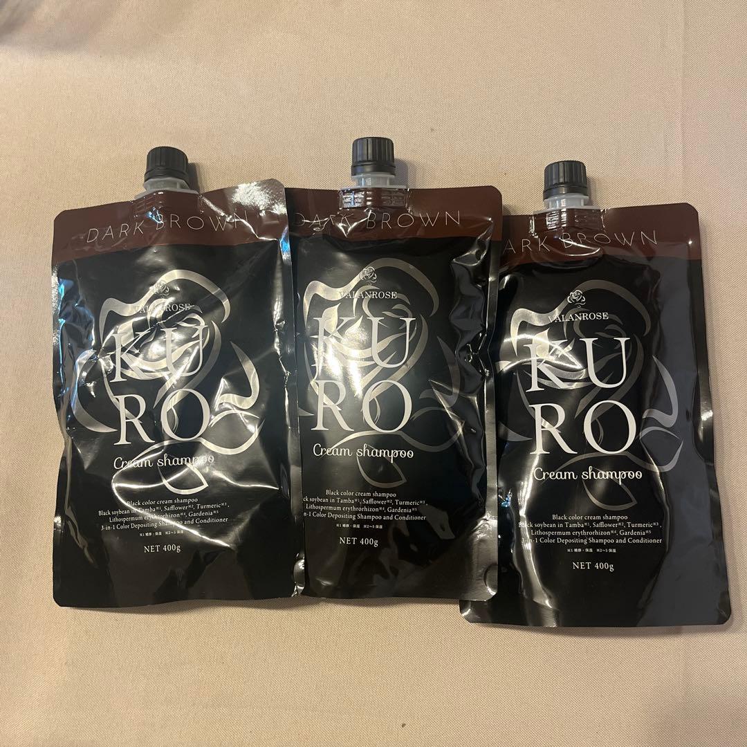 【新品！未開封！】ダークブラウン クリームシャンプー 400g×3パック