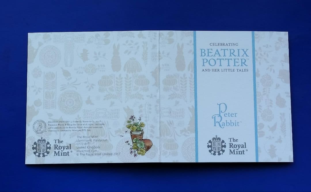 ピーターラビット　50ペンス銀貨（2018年）イギリス