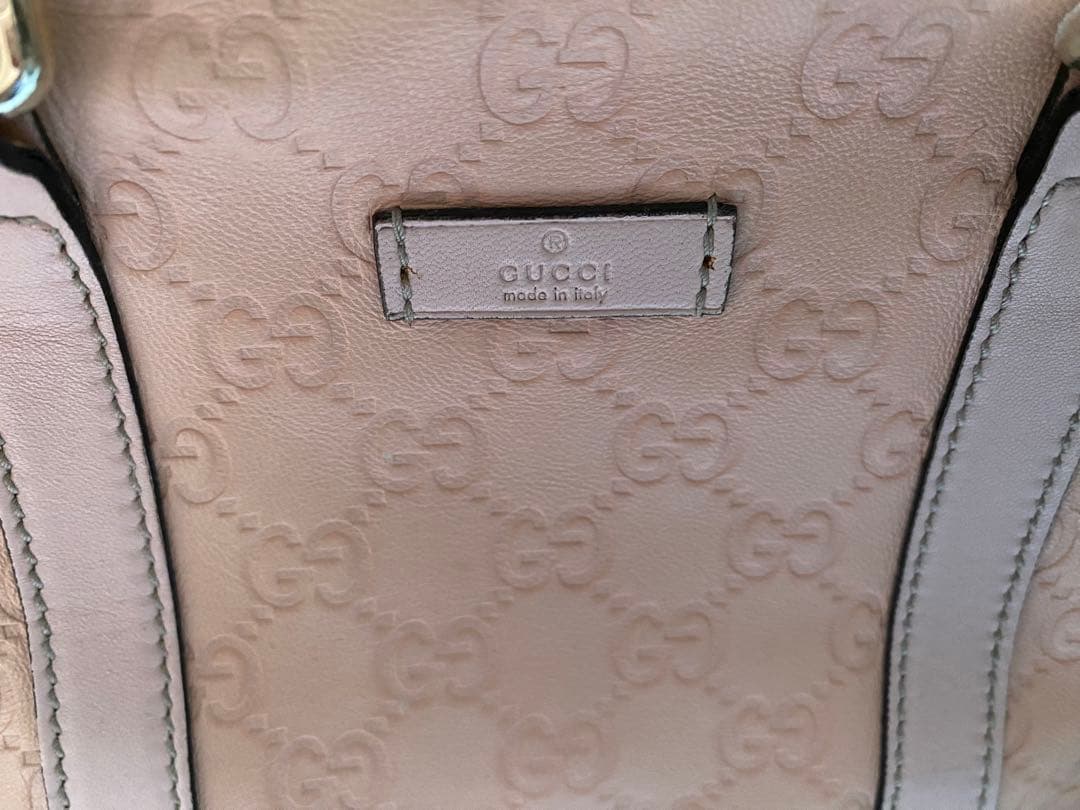 グッチ　シマ　最終価格希少レアベビーピンク羊革　ミニボストン