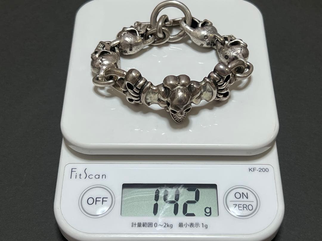 ガボールtype☆スカルブレスレット☆美品シルバー925