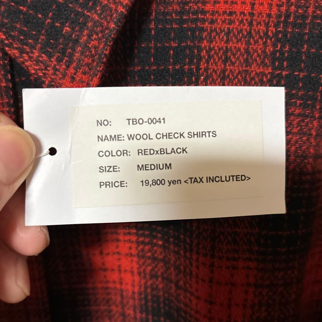 THE UNION ウールチェックシャツ 赤×黒 Mサイズ
