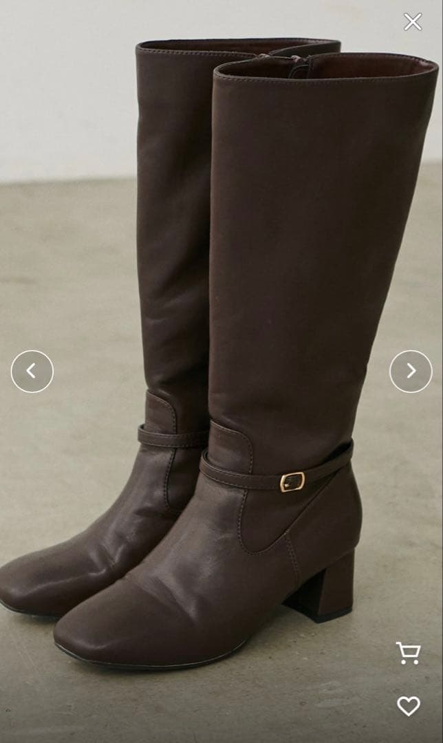 ベルトデザインロングブーツ