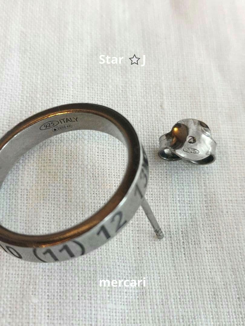 【新品・未使用】MaisonMargiela CircleNumberロゴピアス