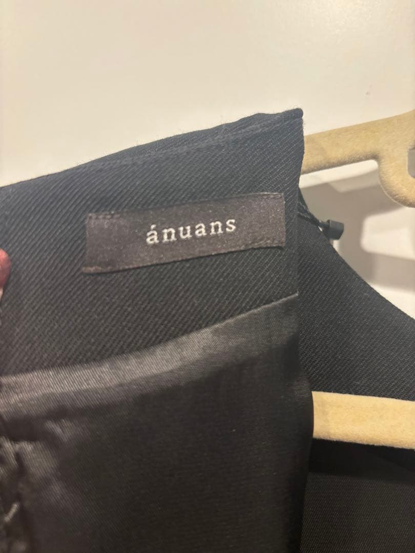 【J断捨離中】アニュアンス　パネルラインミニワンピース （BLACK）　M