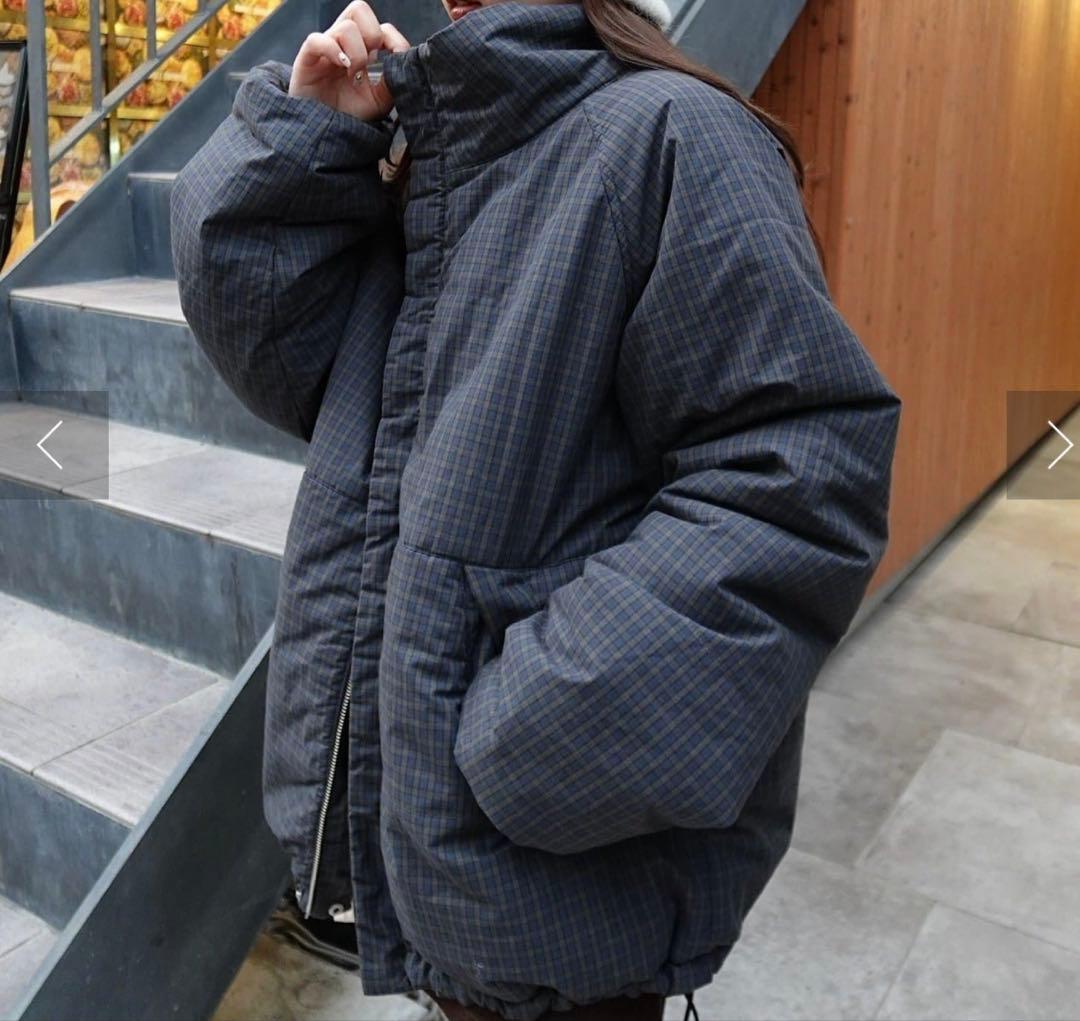 kastane チェック中綿リバーシブルアウター Mサイズ