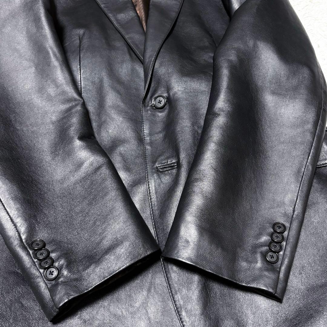 ミッシェル✨クリスチャンモード　羊革レザーテーラードジャケット