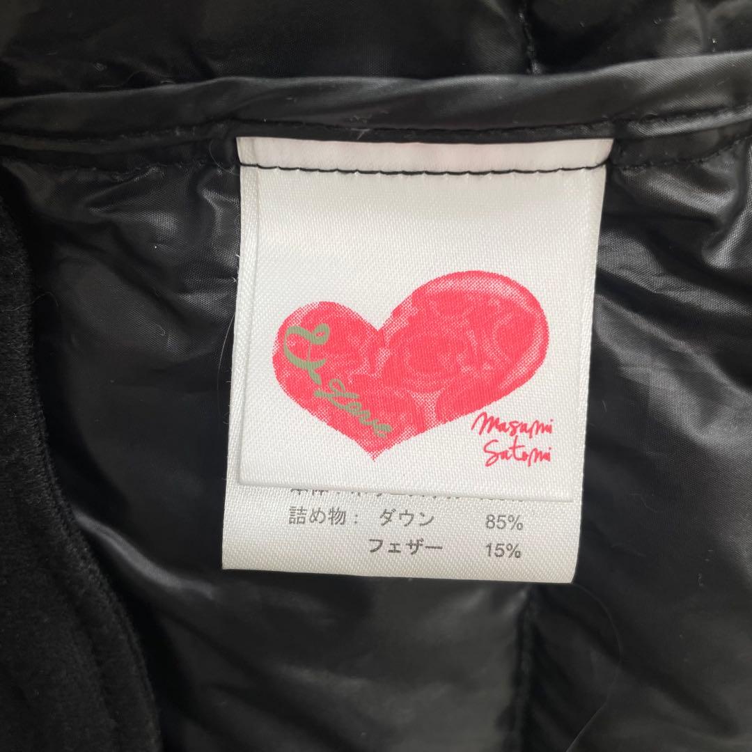 【美品】アンドラブ　ダウンジャケット　グログランリボン　ノーカラー（651）