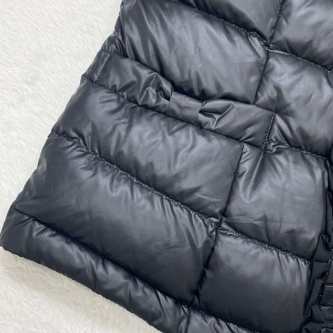 【美品】アンドラブ　ダウンジャケット　グログランリボン　ノーカラー（651）