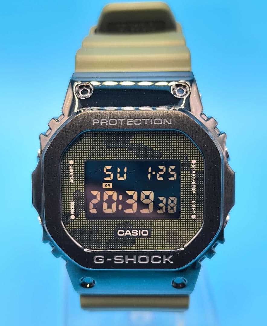 【極美品】G-SHOCK GM-5600B-3JF 迷彩グリーン電池新品
