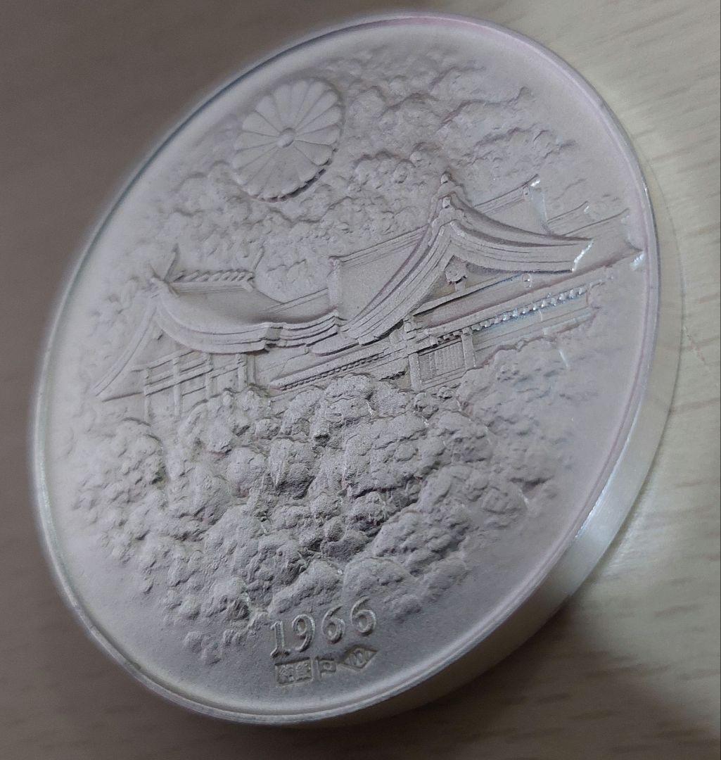 あ*ん様 明治百年記念 明治天皇御肖像牌 純銀メダル　約123g　純銀