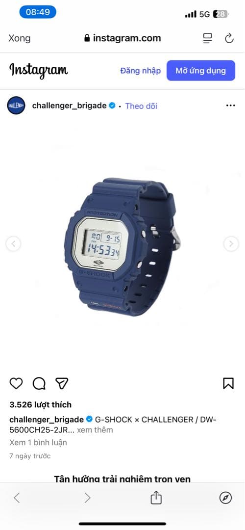 G-Shock x CHALLENGER DW-5600CH25-2JR ネイビ