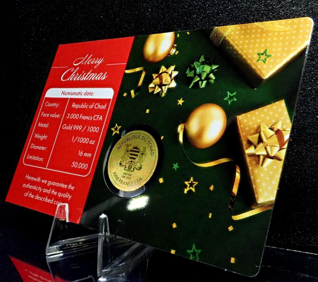 サンタ！幸運の兆し 純金製！コカコーラ 限定！公式COA 1/1000オンス