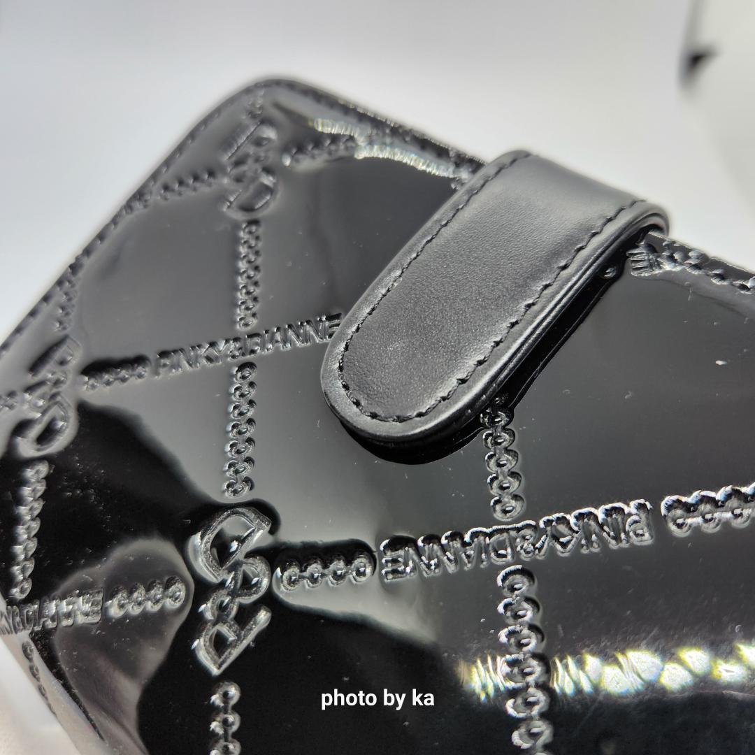 ブラック 新品 ピンキー&ダイアン Pinky&Dianne 折財布 エナメル