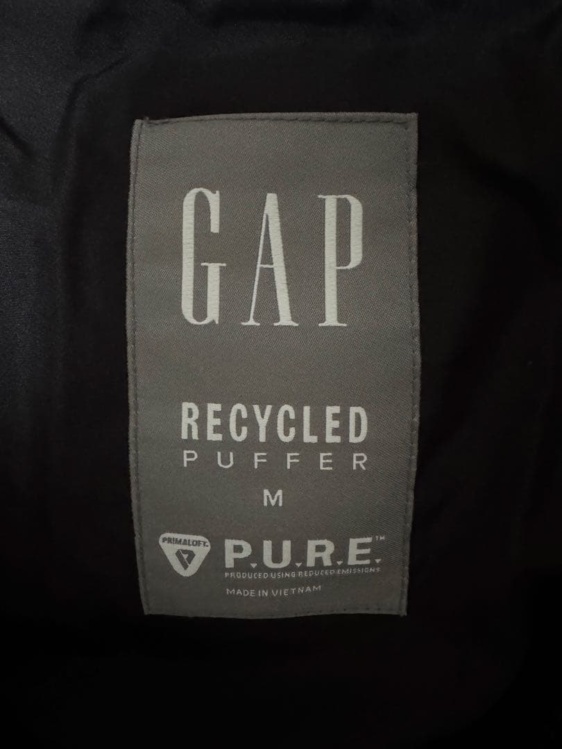 【ぱと】GAP ダウンジャケット パファージャケット ブラック Mサイズ