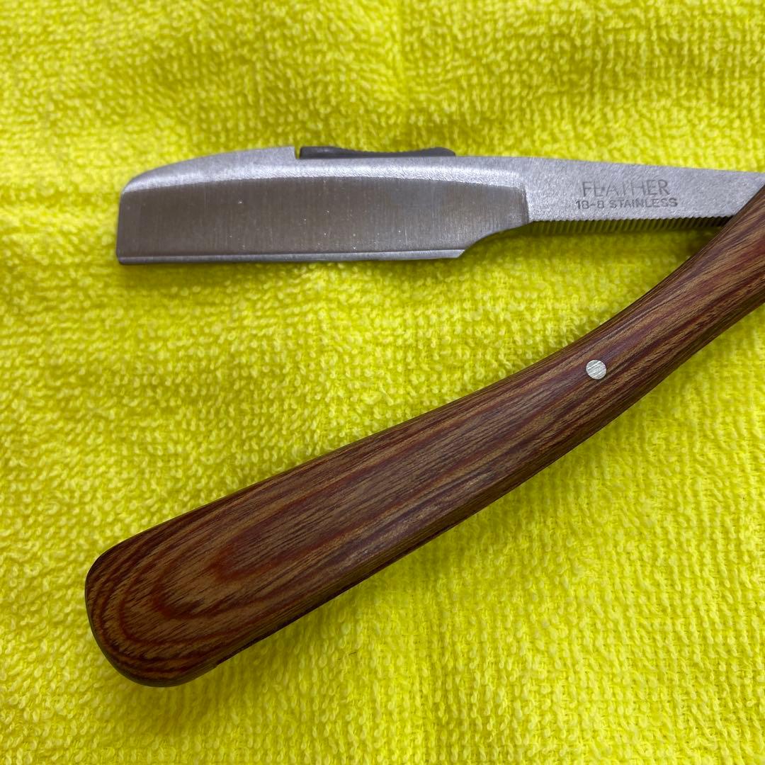 FEATHER 剃刀 木製ハンドル プロフェッショナル