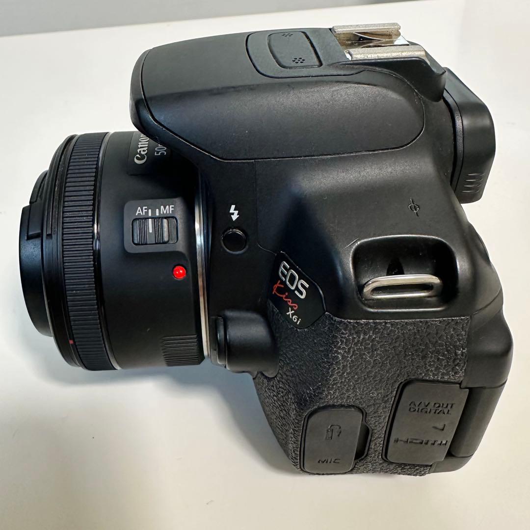 Canon EOSKiss X6i 一眼レフ + 50mm レンズ SDカード付
