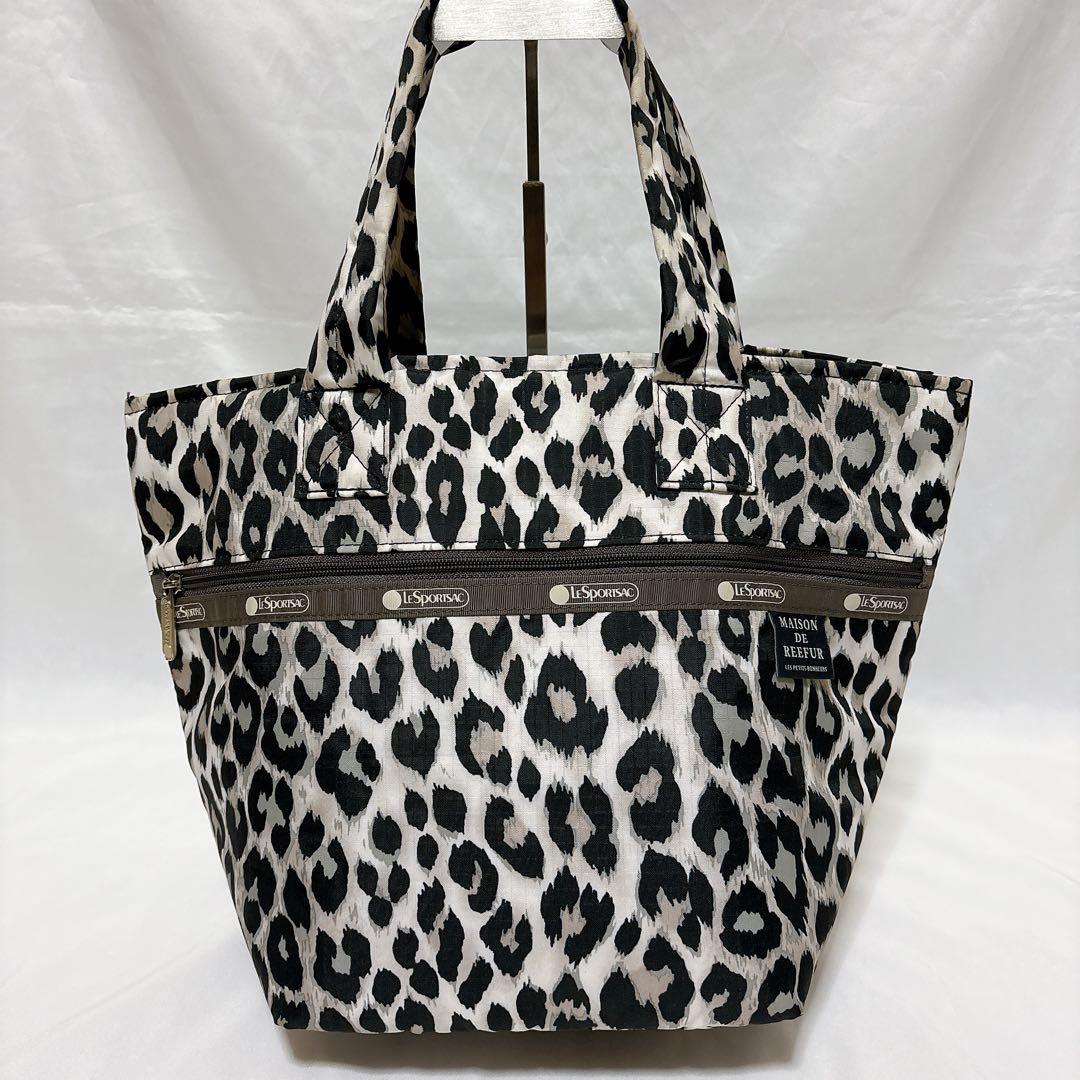 【美品】レスポートサック メゾンドリーファー コラボ レオパード ホワイト