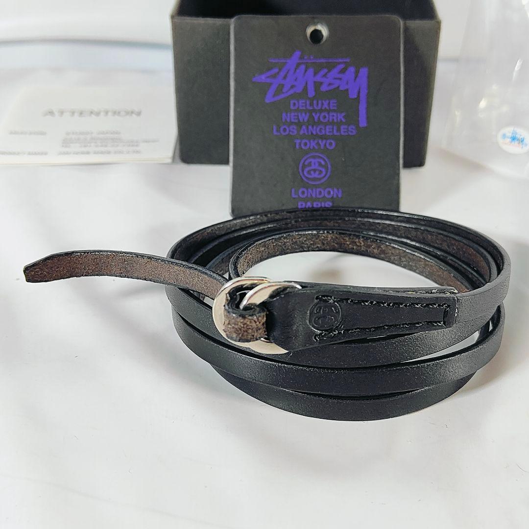 【限定品】STUSSY×JAM 　30周年記念　高級4連本革ブレスレット