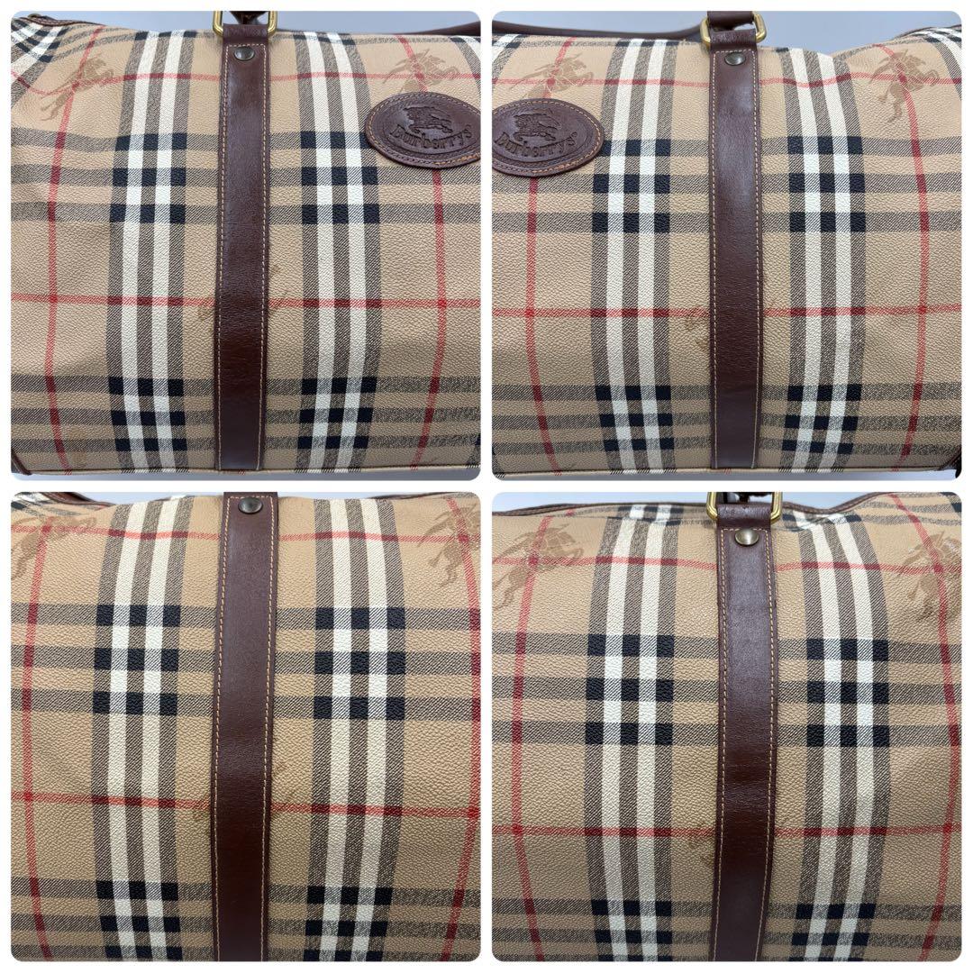 バーバリー ノバチェック 2way レザー ボストンバッグ ショルダーバッグ